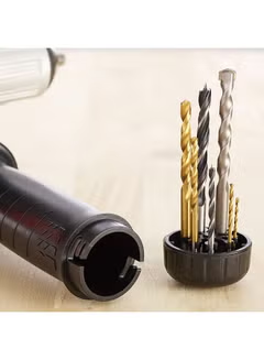 Corded Hammer Drill with Variable Speed and Forward/Reverse Function Ideal for Wood, Metal and Masonry Drilling and 6 Drill Bits in Kit Box 3100RPM 850W BEH850K-GB Orange/Black