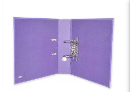 FIS 50 Pieces PP Lever Arch Box File Purple - FSBF8PVIO