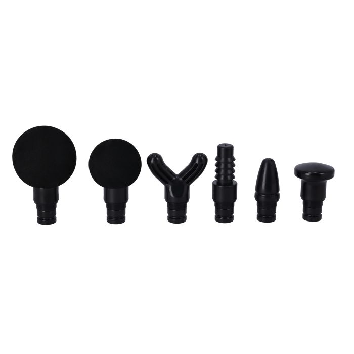 Geepas Rechargeable 6 In 1 Digital Massager - Ergonomic Design 5 Speed With 6 Heads | 4 Hours Continuous Working With 3 Pcs 2000Mah Battery | Deep Tissue Massager For Sore Muscle & Stiffness