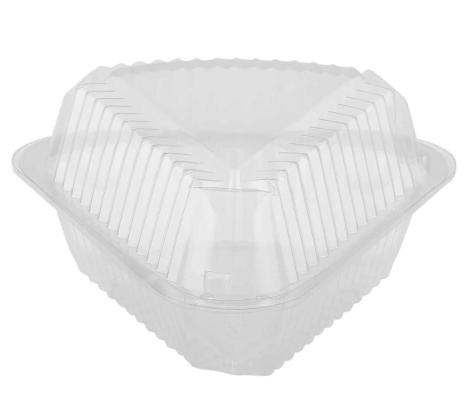 Hinged Triangle Clear Cake slice container 500 Pieces