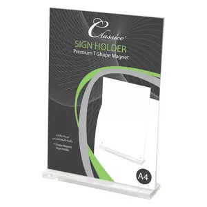 FIS Sign Holders Vertical Double Sided Upright, 100 x 140mm Size - FSNA100X140