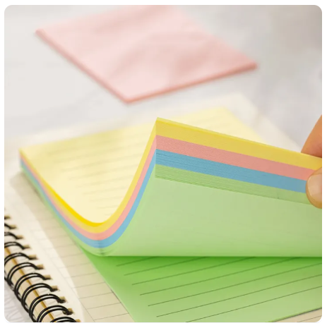Deli Lined Sticky Notes 3x4 Inches 4 Colors A046