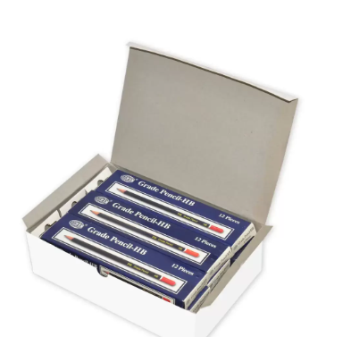 Box of 12 Packs HB Grade Pencil Set Blue/Red - FSPEHB