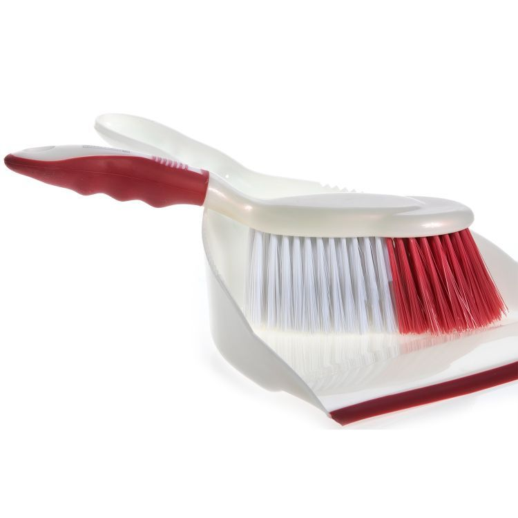 Royalford Dust Pan With Cleaning Brush - Plastic - White - RF2367-DPW/B