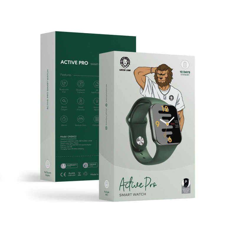 Green Lion Active Pro Smart Watch - Green