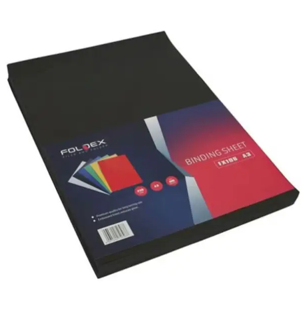 Partner 100-Piece A3 Embossed Binding Sheet Black