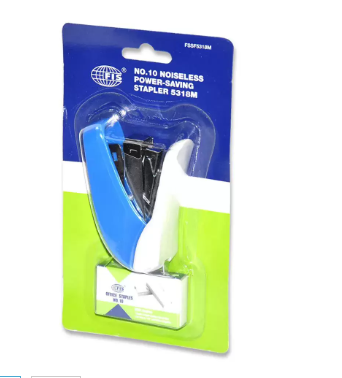 FIS Mini Power Saving Stapler, (L)81 X (W)27 X (H)59 mm Size, Plastic Body, Blue Colour - FSSF5318M