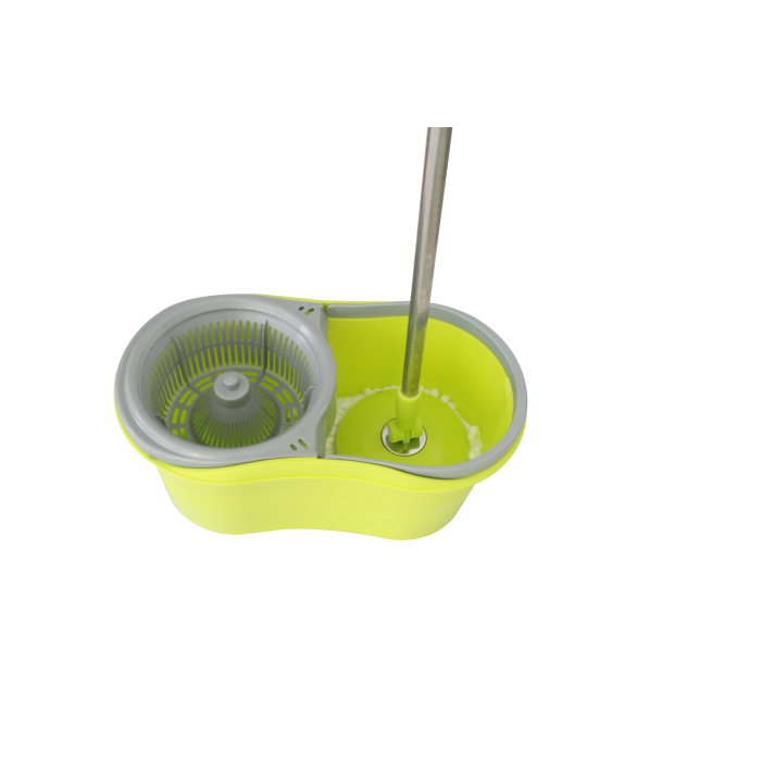 Royalford RF8866 Easy Spin Mop And Bucket Set | 360 Spinning Mop Bucket Home Cleaner| Extended Easy Press Stainless Steel Handle & Easy Wring Dryer Basket For Home Kitchen Floor Cleaning |1 Extra Mop 