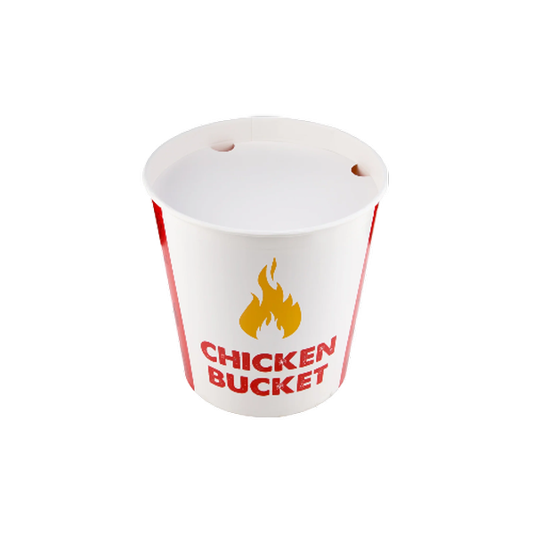 Printed Chicken Bucket With Lid 100 Pieces (85 Oz,130 Oz,170 Oz)