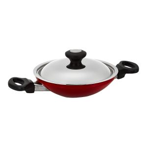 Prestige Appachatti with Lid - Non Stick - Red - 20 cm