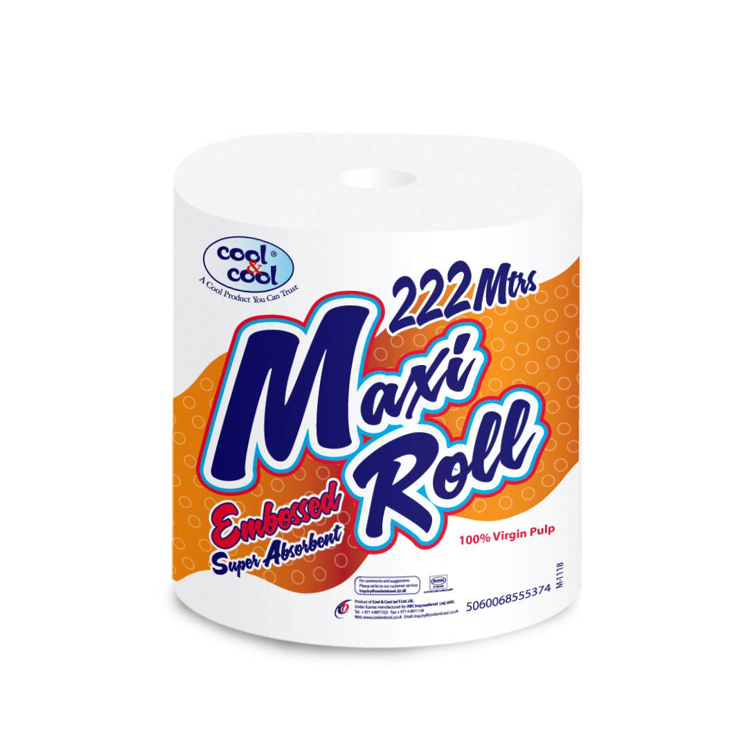 MAXI ROLL 222M X 2PLY PLAIN
