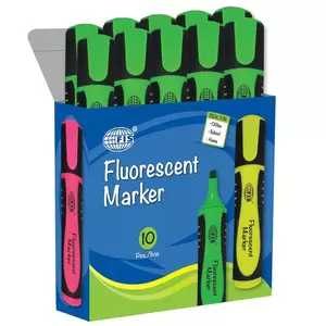 Fis Fluorescent Markers - Box Of 10 Pieces (green) - FSFL07GR