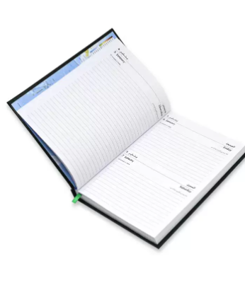 FIS A5 Diary 2023 (Arabic/English) Friday & Saturday Combined,Vinyl Green - FSDI93AE23GR