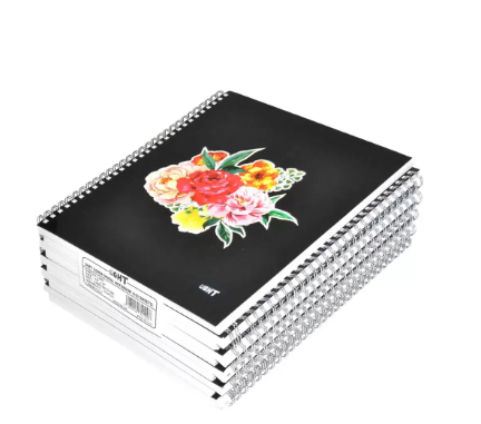 LIGHT Pack of 10 Spiral Soft Cover Notebook, Single Line , 10X8 Inches (25.4 X 20.32 cm) 100 Sheets - LINB1081710S