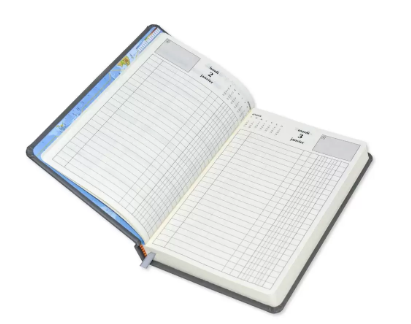 FIS French Diary 2023, PU 1-Side Padded, Round Corner, Grey - FSDI29FRP23GY