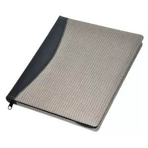 FIS Executive Folder Italian PU Cover with Zipper, Writing Pad, Ivory Paper, Single Ruled, 80 Sheets with Gift Box, 24 x 32 cm - FSGTEX1601