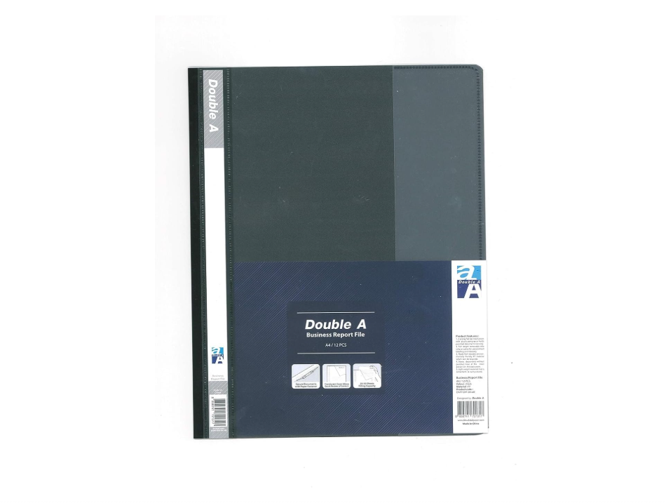 [{"value":"Double A Business Report File Black 12 Piece"}]