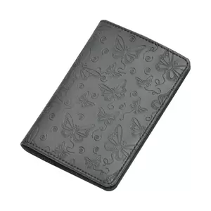 FIS Black Polyurethane For Unisex - Passport Wallet - FSGNBKD6