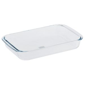 Royalford 18L Glass Baking Tray - Glass - Clear - 18 L