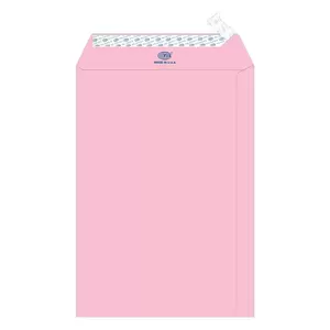 FIS Color Envelopes Peel & Seal, Pastel Colors, Pack of 50 Pcs. Pink Color, 10 x 7 Inch, 80 GSM - FSEC8033PP50