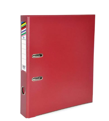 Pack of 50 Pieces Pieces Lever Arch File Folder With Slide-In Plate Maroon