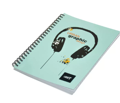 Light Spiral Soft Cover Single Line Notebook (100 Sheets Each, A5 Size, LINBA51802S) - Pack of 10 Pcs