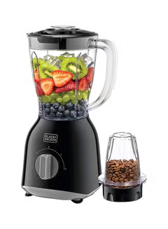 Blender With Grinder, Mill + 1.0L Extra Jar, 1.5 L 400.0 W BX365J-B5, Black