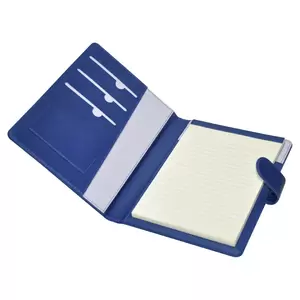 FIS Executive Folder Italian PU Cover With Writing Pad, Blue Color, Ivory Paper, Single Ruled, 80 Sheets with Gift Box, 18 x 23 cm Size - FSGT1823PUWBL