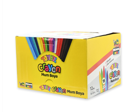 Nova Color Crayons Tube Of 18 Assorted Colors -KRCRNC-2116