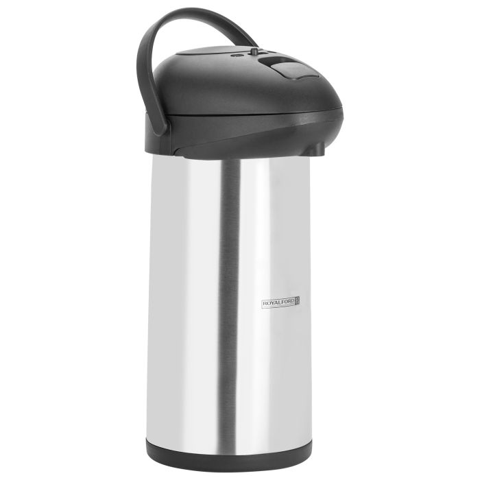 Royalford 5L Double Wall Vacuum Flask - Keeping Hot/Cold Retention, Pump Action Spill Proof Pouring Coffee, Hot Water, Tea, Beverage | Ideal For Commercial & Outings