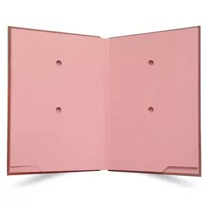 FIS Signature Book, Vinyl Material Cover, 18 Sheets with Window, Brown Color, 240 x 340 mm - FSCL18WINDOW