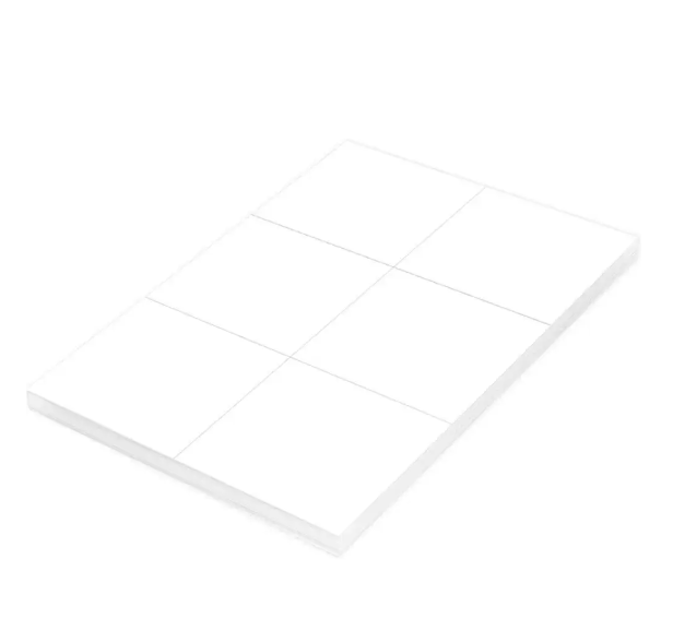 FIS Multipurpose Laser Labels, Colour White, Size 105X99mm (6 Stickers x 100 Sheet) A4 Size, E.U. Origin Material - FSLA6-2-100