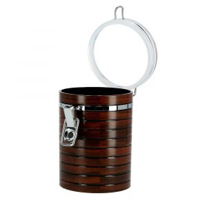 Royalford 790 Ml Cherrywood Canister - Acrylic - Wooden