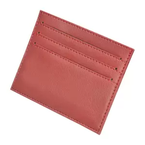 FIS Italian PU Soft Cover Stiched Slim Wallet Polyurethane For Unisex, Top Side open 6 ID Card Pockets, Size 8 x 10.5 cm, Maroon Colour - FSPQSW05