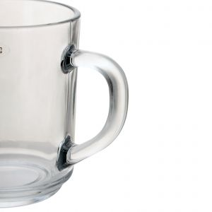 Royalford 210Ml 3 Pcs Glass Mug With Handle - Glass - Clear