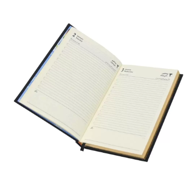 FIS Golden A5 Diary 2024 (Arabic/English) Black - FSDI26AEG24BK