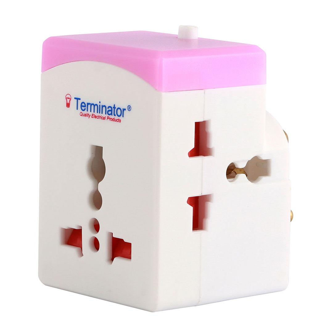 Multi-Plug Fitted 5A Fuse 3 Pin Round Plug Night Light & Switch 3 Way 3 Pin Universal Socket 5A