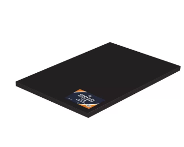 FIS German Bristol Boards - Brilliant Black, Pack of 100 pieces (Brilliant Black Color), 50 x 70 cm Size