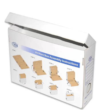 FIS Pack of 5 Archival Storage Box, Size : 35.4 x 25.4 cm