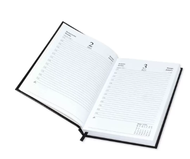 Fis 2023 Russian Diary, A5 Vinyl, 1 Side Padded, Black -FSDIRU0123BK