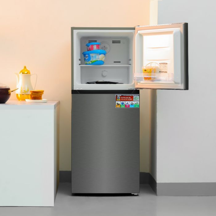 Geepas Double Door Total No-Frost Refrigerator- GRF2522SXN| Multi-Airflow With Faster And Deep Cooling