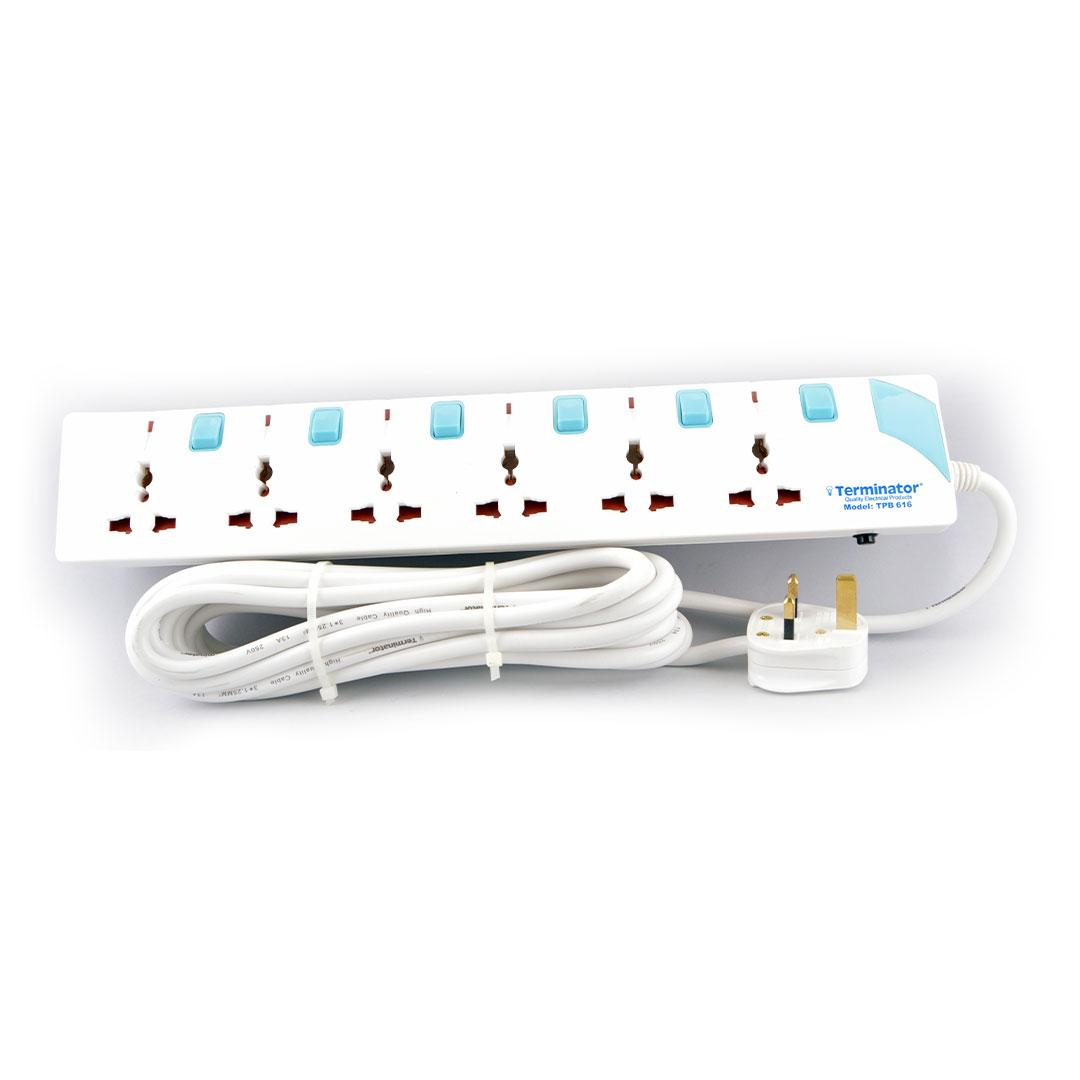 6 Way Extension Socket 5M Cable