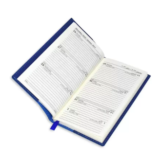 FIS 2023 Slim Arabic English Diary Italian PU Sewn Cover Blue - FSDI59AEPU23BL