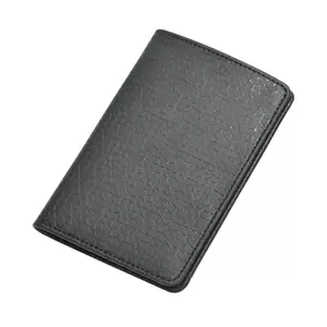 FIS Black Polyurethane For Unisex - Passport Wallet - FSGNBKD4