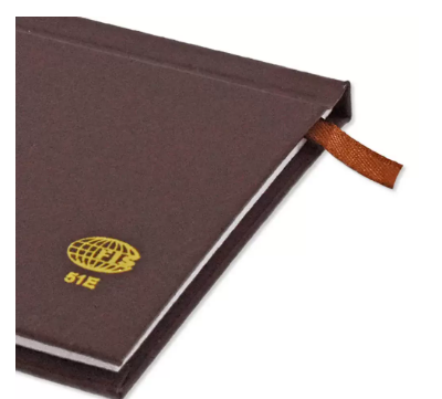 Fis 2024 Slim English Diary Vinyl Hard Cover Chocolate -FSDI51E24CH