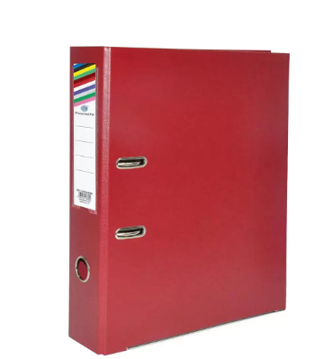 Pack of 50 Pieces Pieces Lever Arch File Folder With Slide-In Plate Maroon