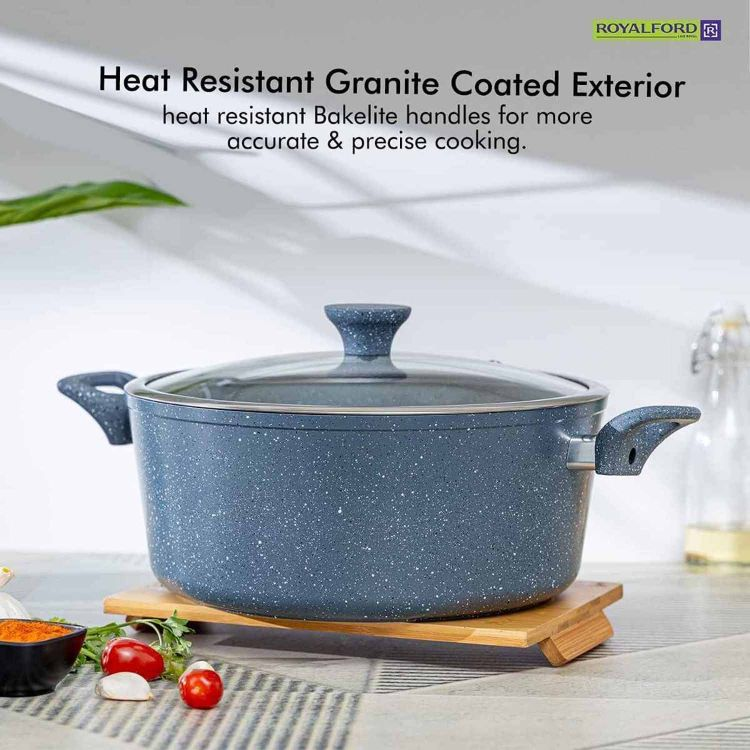 Royalford 10Pcs Cookware Set - Aluminium - Grey