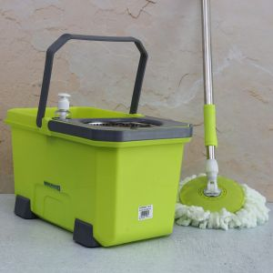 Royalford Mop And Bucket Set - Plastic - Green - RF9595