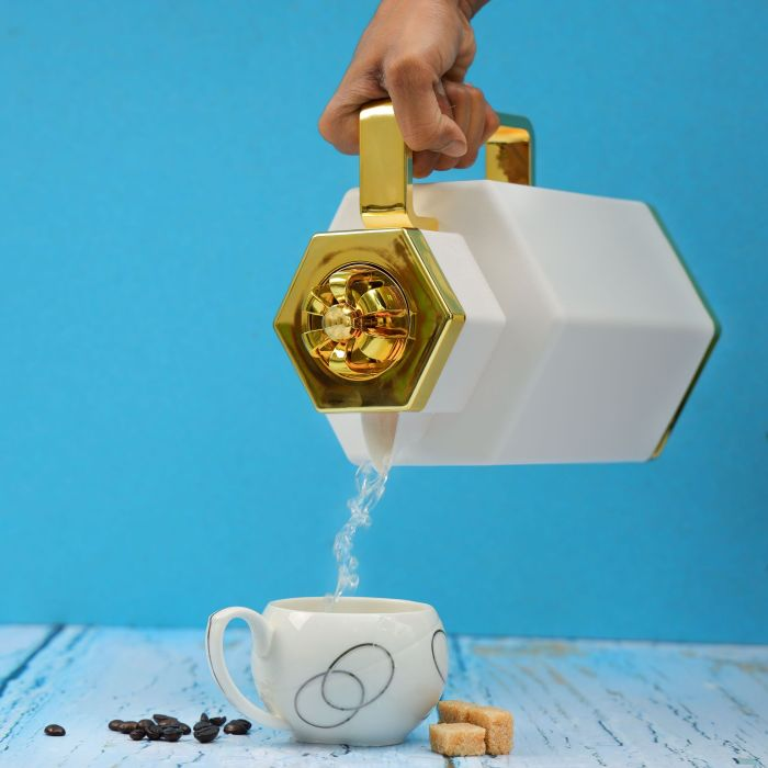 Dalia Double Wall Vacuum Flask, Leak-Proof Thermos, RF10203 | PP Outer Body, ASBESTOS Free Pink Glass Inner | 1L Portable Flask Keeps Drink Hot/ Cold For Hours