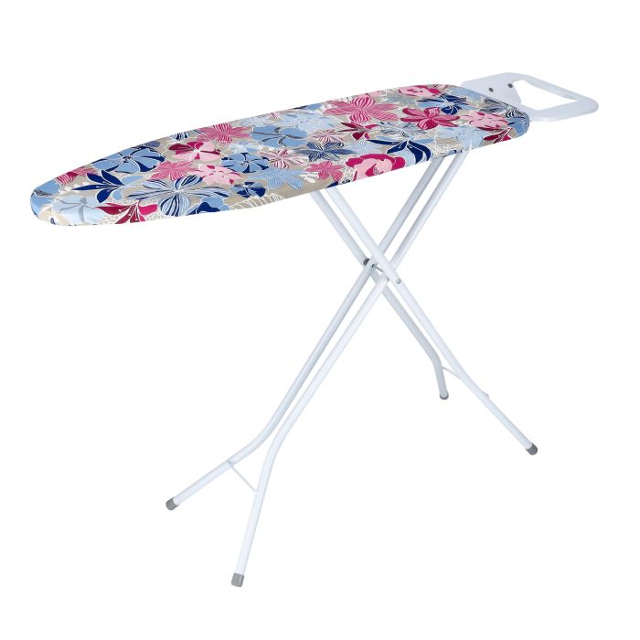 Mesh Ironing Board With Iron Rest, RF10249 - 100% Cotton Cover With 5MM Foam Pad, Adjustable Height, Powder Coated Steel Frame & Legs